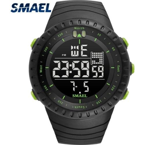 Digital Wristwatches Waterproof Men SMAEL Fashion Casual Electronic Watches Chronograph Military 1237 Man LED Alarm Watches Hot