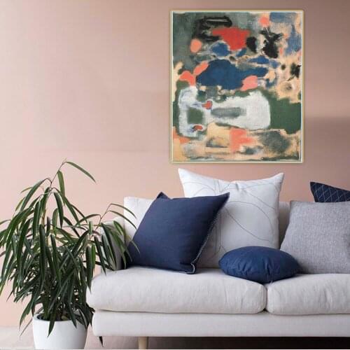 Citon Mark Rothko《Untitled.14》Canvas Art Oil Painting Abstract Print Painting Decorative Picture Wall Decor Home Decoration