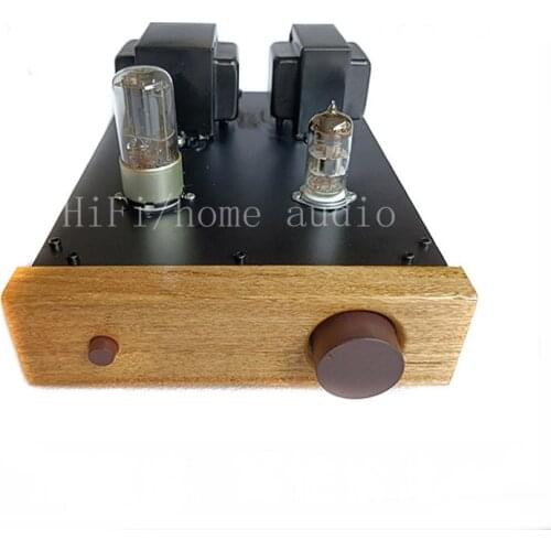 Wood case 6N11 6H23 ECC88 6DJ8 single tube pre-amplifier QS181, medium frequency mellow, warm sound, elastic