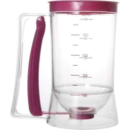Cupcakes Pancakes Dispenser Funnel Batter Dispenser Waffles Dough Cream Speratator 900ml Measuring Cup Baking Tool
