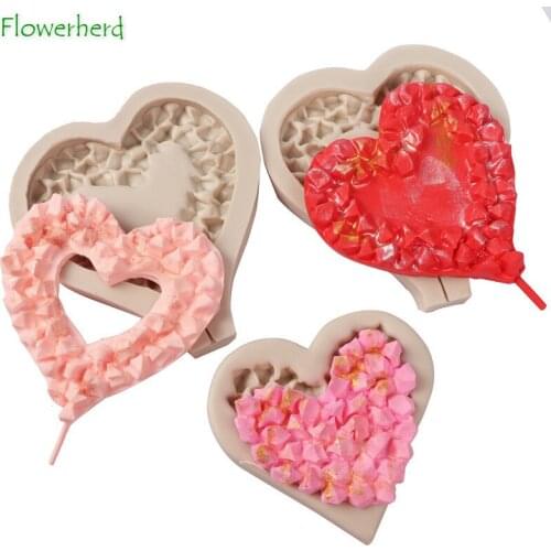 Cake Mold Diamond Heart Lollipop Silicone Mold Candy Chocolate Mold Cake Decoration Accessories Resin Molds