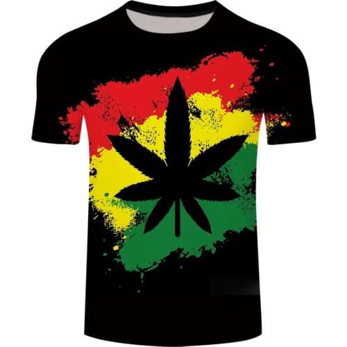 Funny Natural Colorful Leaf Weed 3D Printed Men Women Children t shirts Parent-child Outfit Hip Hop T-shirt Couple Short sleeve