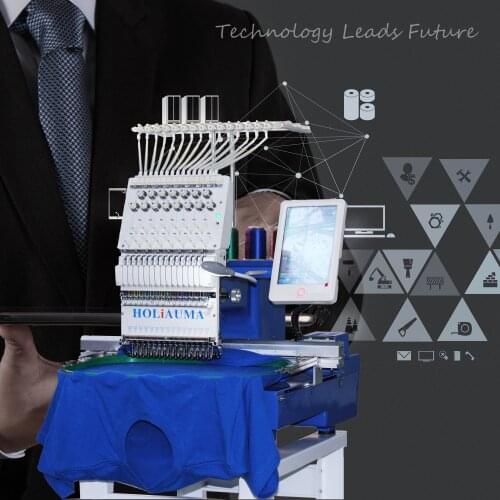 HOT!! newest technology mini one head with 15 needle manufacture price computerized embroidery machine for t-shirt