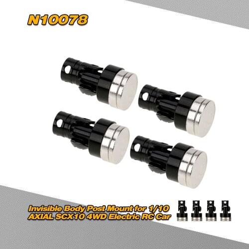 Magnetic Stealth Invisible Body Post Mount Aluminum Alloy for 1/10 AXIAL SCX10 4WD Electric RC Car