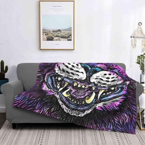 Cheshire Cat Maw Air Conditioning Blanket Fashion Soft Blanket Cat Kitty Meow Kitten Goth Striped Aesthetic Mouth Therian