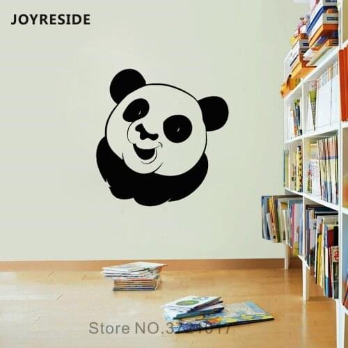 JOYRESIDE Panda Wall Animal Decals Vinyl Sticker Children Kids Boy Room Home Bedroom Living Room Interior Design Art Mural A1498
