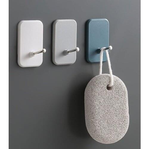 Plastic Non-marking Hook Kitchen Bathroom Wall Sticky Wall-free Punching Simple Strong Durable Home Behind The Door Storage Rack