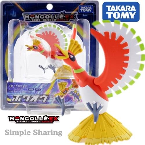 Takara Tomy Tomica Pokemon Pocket Monsters Moncolle Ex EHP-17 Ho-oh (Houou) Resin Anime Figure Toys For Children Collectibles
