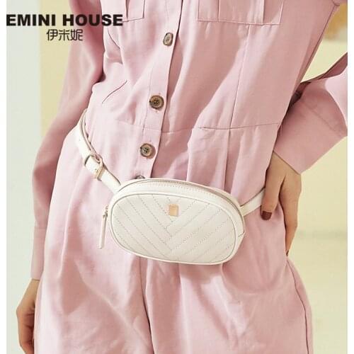 EMINI HOUSE Waist Packs Split Leather Crossbody Bags For Women Chest Bag Luxury Handbags Women Bags Designer Ladies Purse