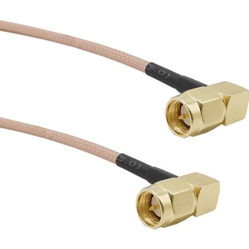 Right Angle SMA Male Plug to SMA Male Right Angle Extension RG316 RF Coaxial Cable Assembly SMA Male Plug Crimp FPV 3-15 Meter