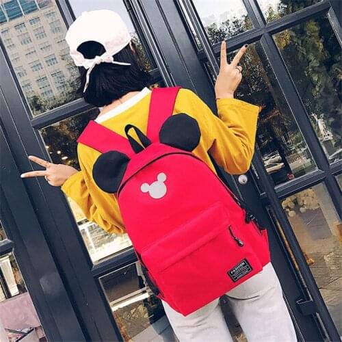 2019 Disney Mickey Backpack Cute Mickey Mouse Women Bag Girl Fashion School Backpacks Boy Travel Bag Birthday Gifts