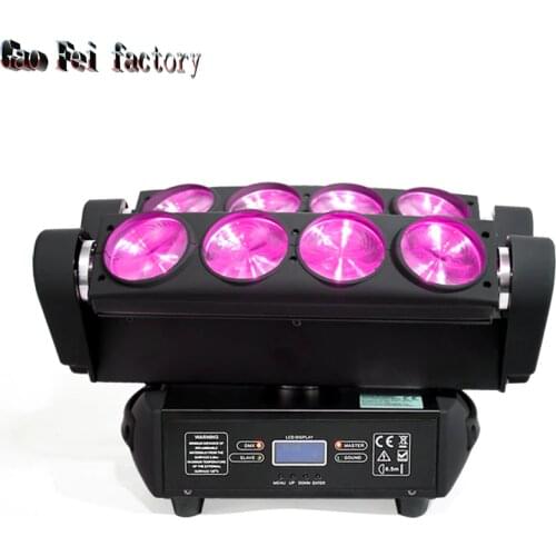 Led Spider Beam Moving Head Light With 8X12W Rgbw Led Moving Head Stage Lighting Dj For Light Party Club Disco