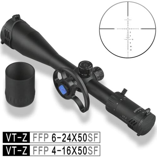 Discovery FFP 4-16X50 6-24 Airsoft sight Tactical hunting Rifle scope First Focal Plane with New Involute Side Parallax Wheel