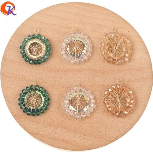 Cordial Design 30Pcs 20*24MM Jewelry Accessories/Crystal Charms/Round Shape/DIY Making/Hand Made/Earring Findings/Pendant