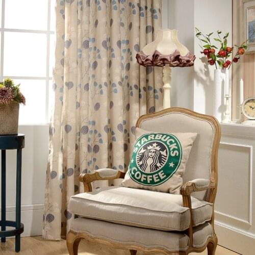 Custom-made Products Direct-selling Curtains for Living Room Bedroom Rural Curtain Cloth Cotton and Linen Printing