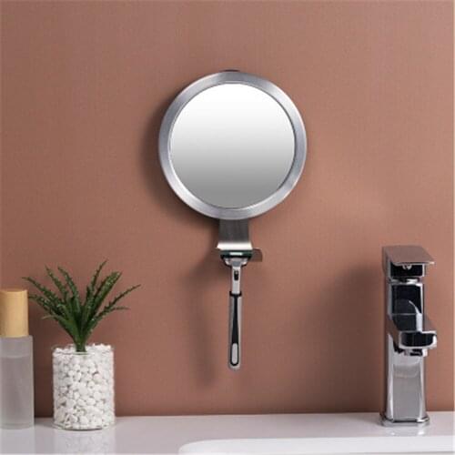 Bathroom Anti Fog Mirror Punching Free Shower Mirror with Suction Cup Shaver Holder Wall Mounted Makeup Mirror Home Fogless Lens