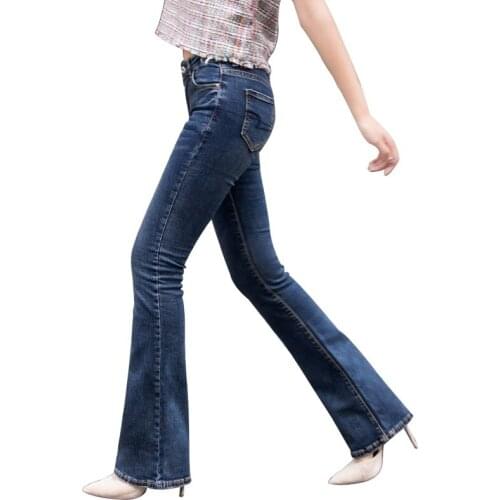 ACRMRAC Women Spring and autumn Slim Flare Pants Long pants Skinny jeans Women