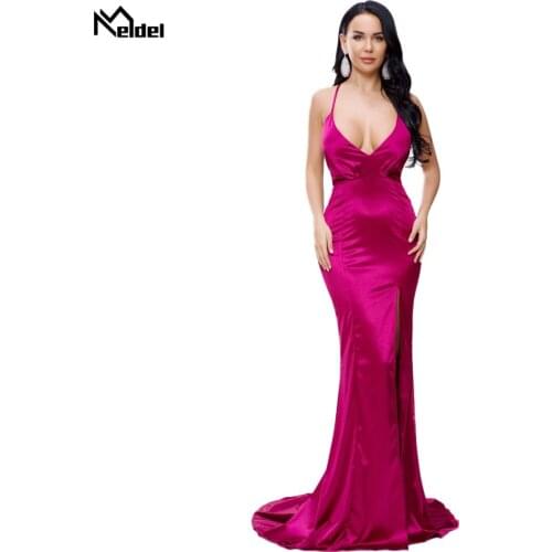 2019 Beautiful Evening Dress for Women Sexy V-neck Long Evening Dress For Prom Evening Dresses Robe De Soiree