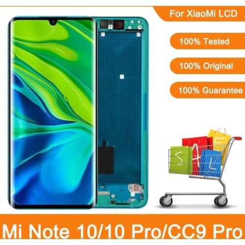 6.47" Original For Xiaomi Note 10 LCD Display Touch Screen Assembly For Xiaomi CC9 Pro Display Replacement For MI Note 10 Pro