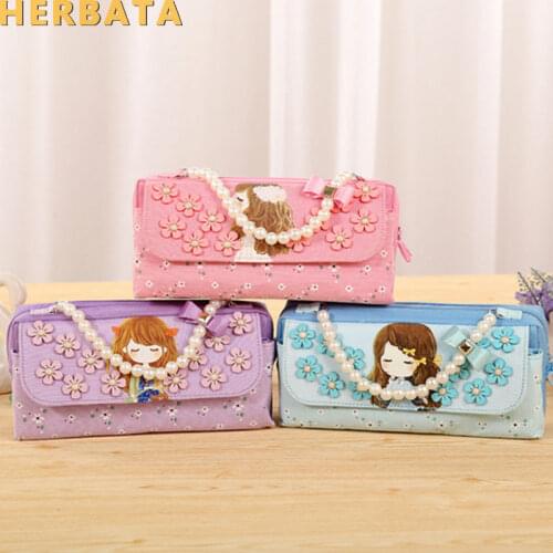 2018 Kawaii Cartoon Girl School Pencil Bag Stationery Multifunctional Large Capacity Pen Case for Girls Cute School Supplies1953