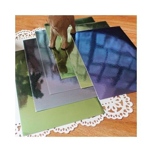 A4 Forever Green Color Shades MIRROR BOARD 250GSM Craft Paper Cardstock Party Gift Card Home Decor DIY Scrapbooking Paper Pack