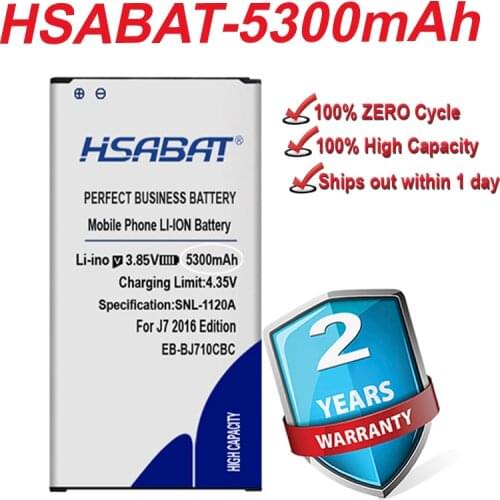 HSABAT 5050mAh EB-BJ710CBC Battery for Samsung 2016 Edition J7 SM-J7109 J7108 J7008 J7009 J700F J710 J710F J710FN J710M J710H