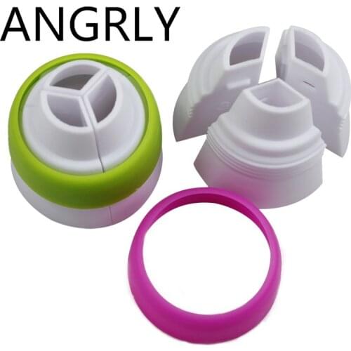 ANGRLY Icing Piping Decorating Nozzle Converter Adapter Fondant Cake Baking Tool Kitchen Accessories Silicone Mold Kitchen Gifts