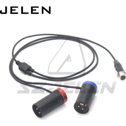 Ta5f to two Low-Profile XLR NEUTRIK 3pin XLR male for Zaxcom qrx200 audio cable