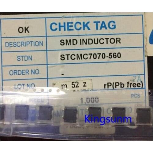 Free shipping 10pcs SMD common mode choke inductance STCMC7070-560 SAMWHA 7X7MM