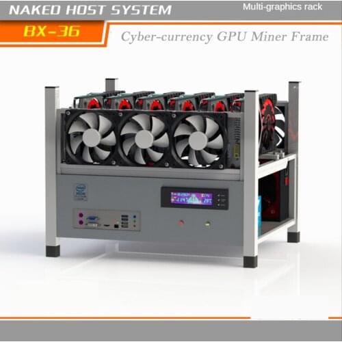 BX36 Open Air Mining Stackable Computer Case 6 Graphics Card Case Rack Cpu Computing Expansion Graphics Card Frame