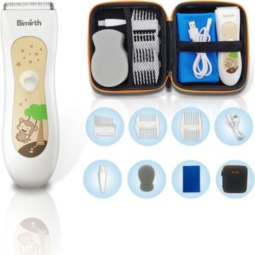 Baby Hair Trimmer Profession Safety Mute Waterproof Kids Hair Clipper USB Charging Automatic Gather Baby Sleep Haircut Home-Use
