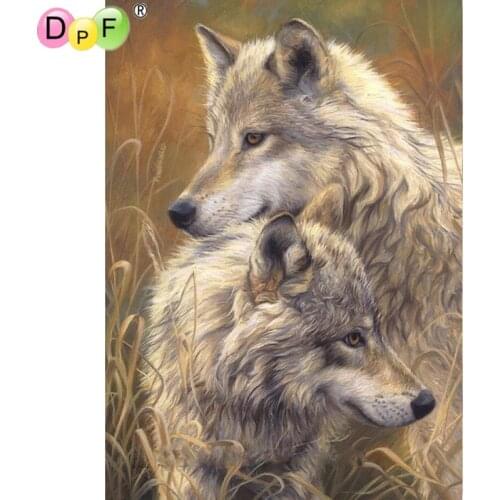 DIY Diamond Painting Needlework animal square Drill Mosaic Diamond embroidery wolf Pattern Decoration Painting