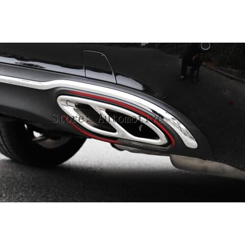For Mercedes Benz W212 E Class 2014-2017 GLE W166 C292 GLS 400 CLA Class 2016-2017 Car-styling AMG Rear Exhaust Pipe Cover Trim