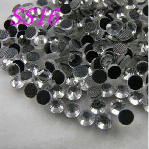 Buy 5 gett 6 bags SS16 1440pcs/Bag Clear Crystal DMC HotFix FlatBack Rhinestones strass garment Hot Fix crystals stones