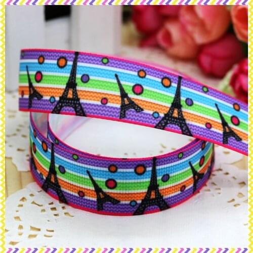 DHK 7/8'' 5yards printed grosgrain ribbon headwear hair bow diy party decoration OEM Wholesale 22mm E1071