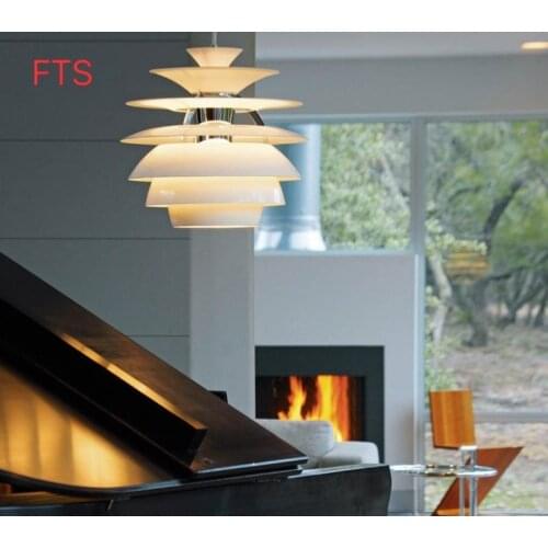 Nordic light chandelier simple creative dining room lamp designer lamp ph snowball soft chandelier