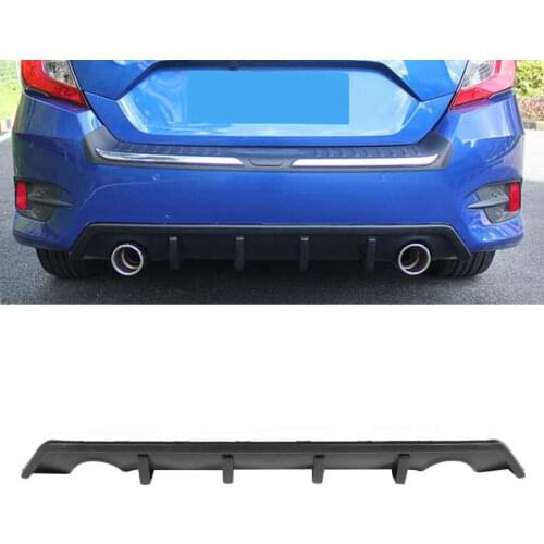 Matte Black Rear Bumper Diffuser Lip Fit for Honda Civic 4-Door Sedan 2016 2017 2018 Car Bumper Diffuser Replacement Accessories