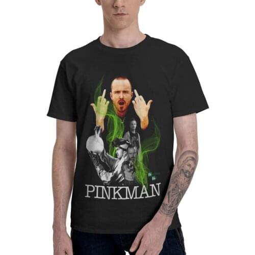 Vintage Heisenberg Tshirts Men Graphic Tee Tops Cotton T Shirts Short Sleeve Breaking Bad Jessie Pinkman Walter White T-shirts