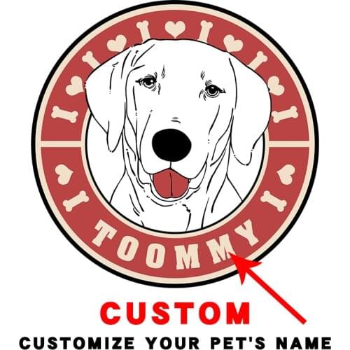 Labrado Animals Custom name of your own pattern Iron on patches for clothes Stickers on Clothes Heat Transfer DIY Appliques