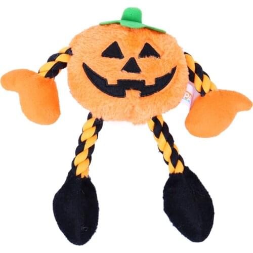 New Pet Toy For Dog Pumpkin Tooth Cleaning Chew Toy Voice small toy Training For Puppy High Quality Pet Supply Daily Product