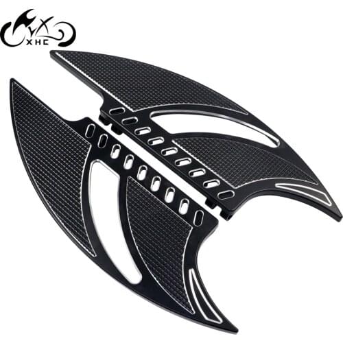 New Motorcycle Front Floorboards Foot Pegs Footrest Pedals For Harley Touring Softail Dyna Street Road Glide FLH 1986-2015