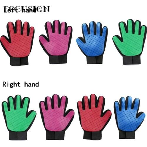 New Style Silicone Pet Grooming Cleaning Glove Deshedding left/Right Handed Dog Cat Hair Removal Brush Humanized Palm Design