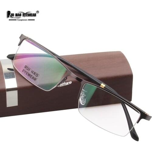 Leisure Eyeglasses Frame Unisex Optical Glasses Rui Hao Eyewear Rectangle Frames Super Light Alloy Spectacles 928