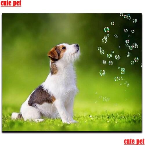 Full Square Round Drill Jack Russell Terrier 5D DIY Diamond Painting Embroidery Cross Stitch 5D Animal realistic dog Decor art