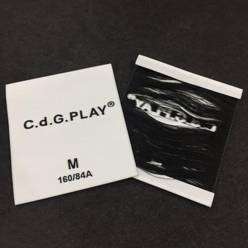 Custom Brand Logo Sewing Fabric Woven Size Label For Clothing