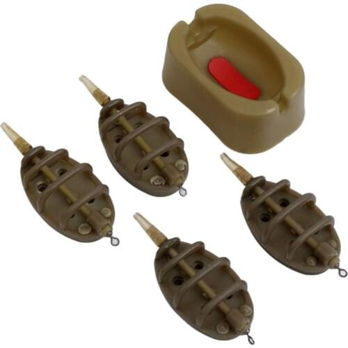 Practical Outdoor Carp Fishing Bait Thrower Tools Portable Flat Method Mold Inline Feeder Easy Apply Durable Sturdy Accessories