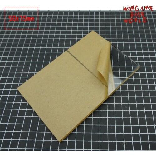 TRANSPARENT / CLEAR BASES for Miniatures - Rectangle 50x75mm Clear Bases