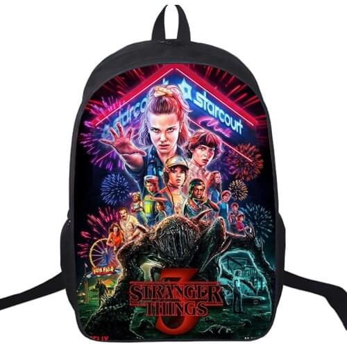 Stranger Things Season 3 Backpack Children Back to School Gift Bags Women Men Laptop Backpack Casual Rucksack Travel Bags