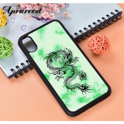 Aprarvest Dragon Tie Dye Silicone Rubber Phone Case Cover For iPhone 6 6S 7 8 PLUS X XS XR 11 12 MINI PRO MAX