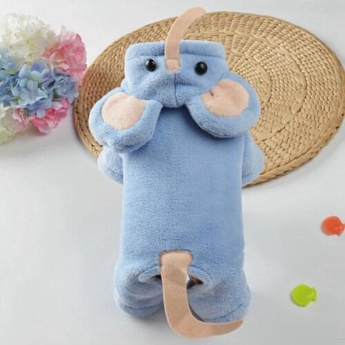 Pet Dog Winter Coats Elephant Coutume Printing Female Soft Coats Parkas Yorkshire Teddy Clothing For Dogs Puppy Cat Pet Clothes